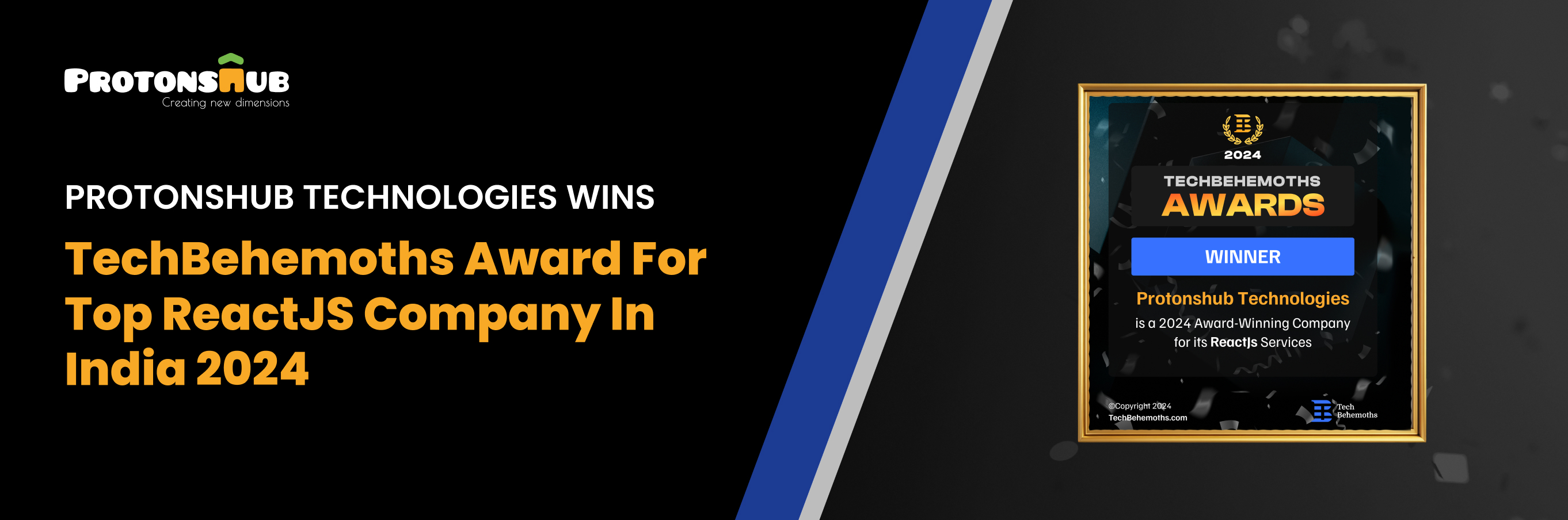 TechBehemoths Award for Top ReactJS Company in India 2024